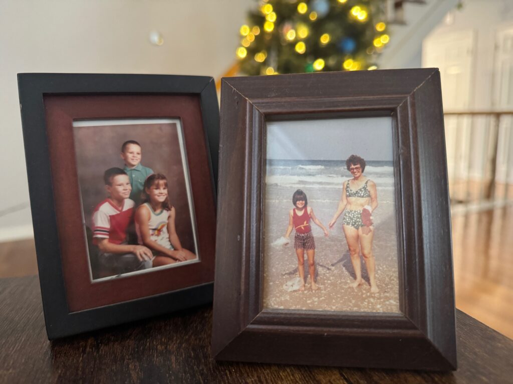 photo of author's siblings and her grandma